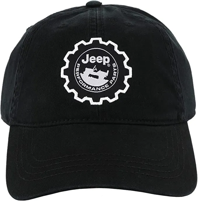 Jeep Hat Performance Parts Gear Logo Heavy Twill Baseball Cap