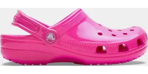 Kids Crocs Classic Clog Neon Highlighter Infant TD Pink 209571-6TW Slide Sandal