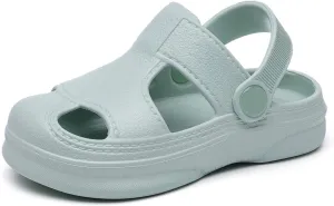 Kids Macaroon Clog Garden Shoes Boys Girls Strap Slipper for Water Shower Beach Pool