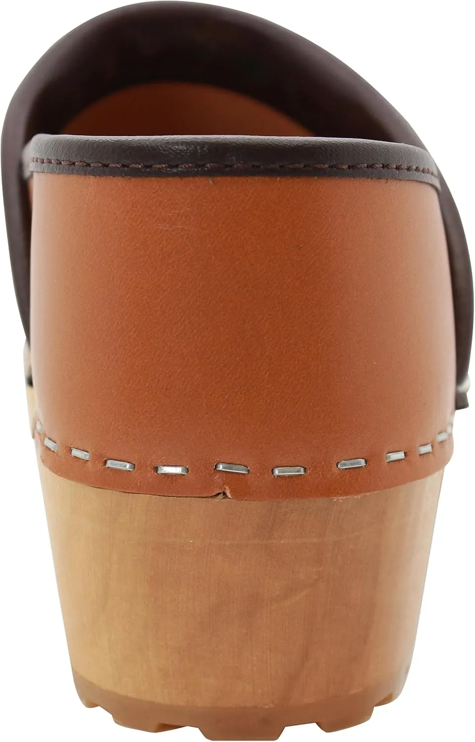 KLÄGN Tindra Wood Closed Back Grippy Leather Clogs