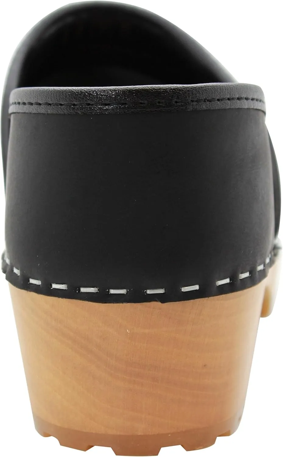 KLÄGN Tindra Wood Closed Back Grippy Leather Clogs