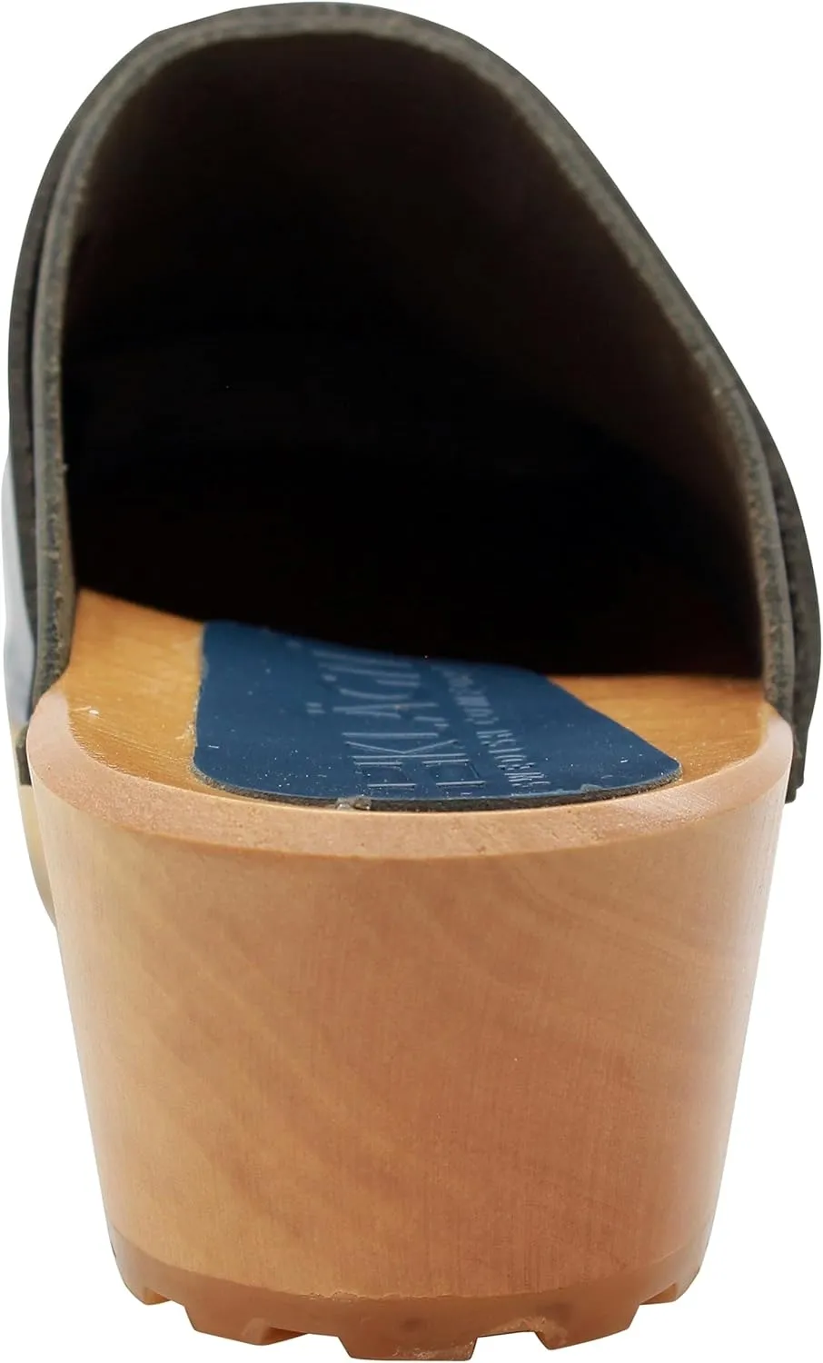 KLÄGN Tuva Wood Open Back Grippy Leather Clogs