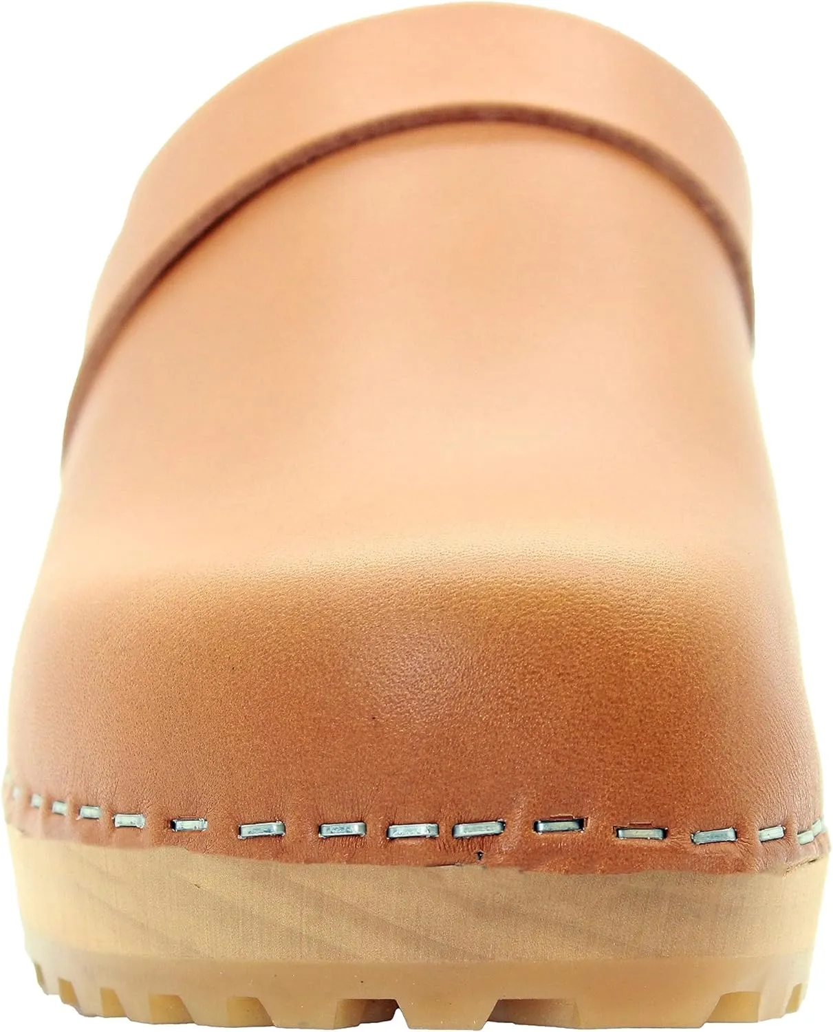 KLÄGN Tuva Wood Open Back Grippy Leather Clogs