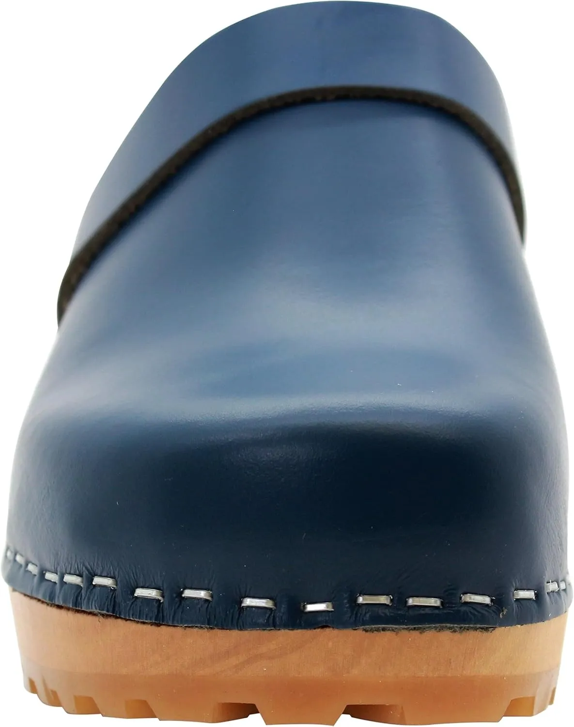 KLÄGN Tuva Wood Open Back Grippy Leather Clogs