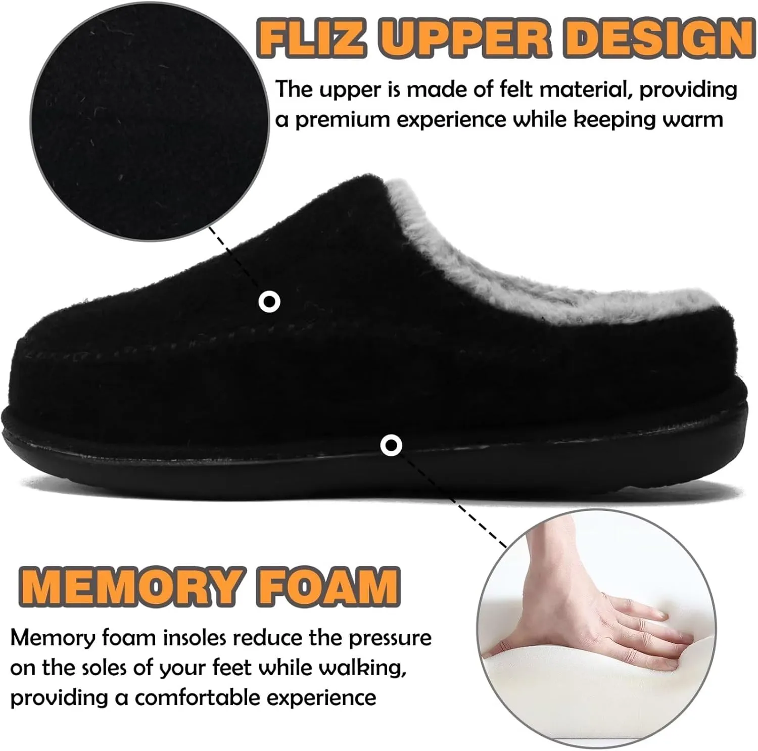 KuaiLu Womens Clog Slippers with Comfy Memory Foam