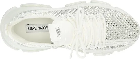 Lace Up Madden Stretchy Top Low Embellished Sneakers Phantom Steve Beautifully designed White Fashion Big savings