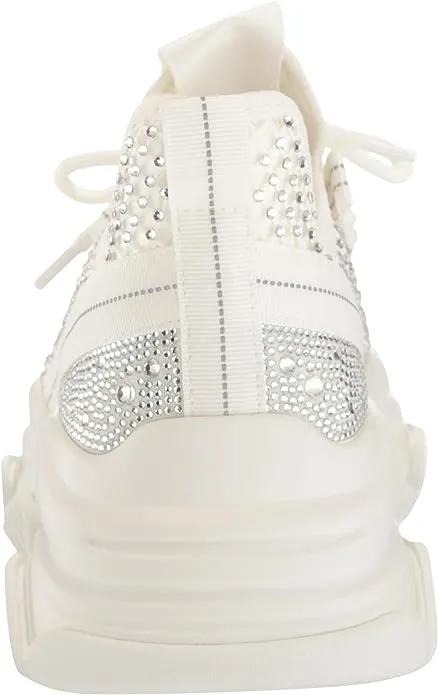 Lace Up Madden Stretchy Top Low Embellished Sneakers Phantom Steve Beautifully designed White Fashion Big savings