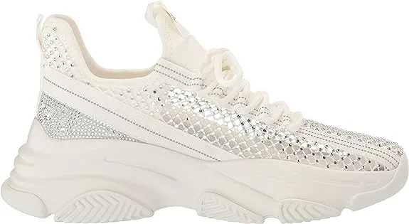 Lace Up Madden Stretchy Top Low Embellished Sneakers Phantom Steve Beautifully designed White Fashion Big savings