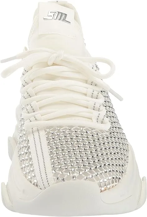 Lace Up Madden Stretchy Top Low Embellished Sneakers Phantom Steve Beautifully designed White Fashion Big savings