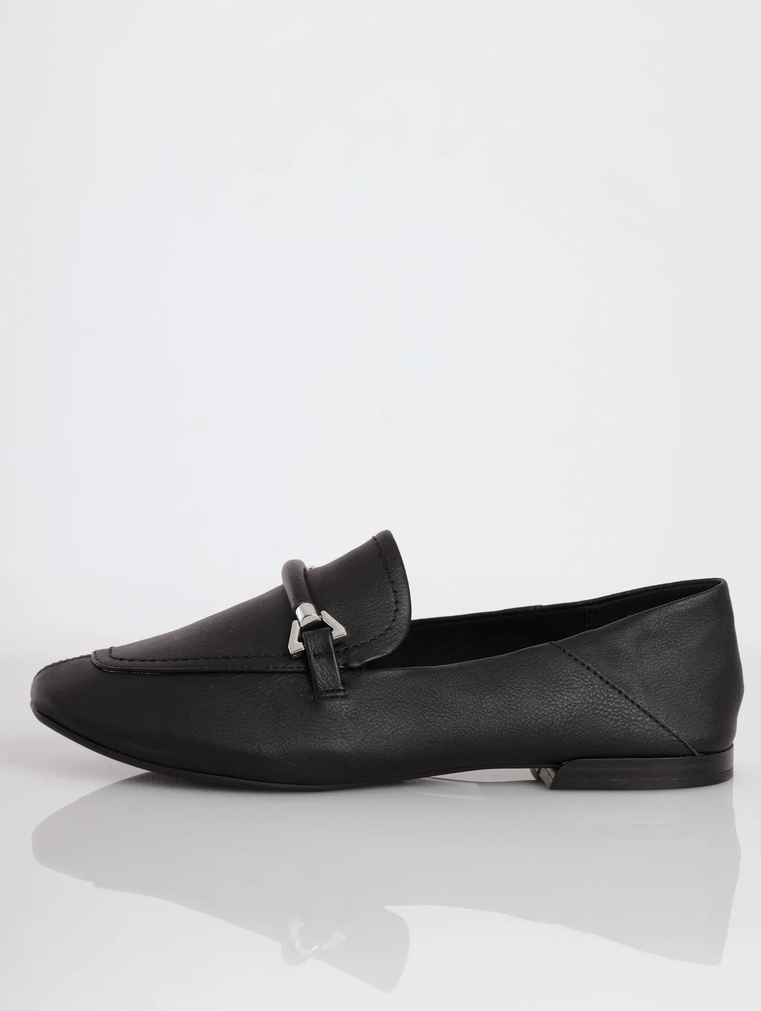 Ladies Hadleyy Buckle Detail Loafer - Black