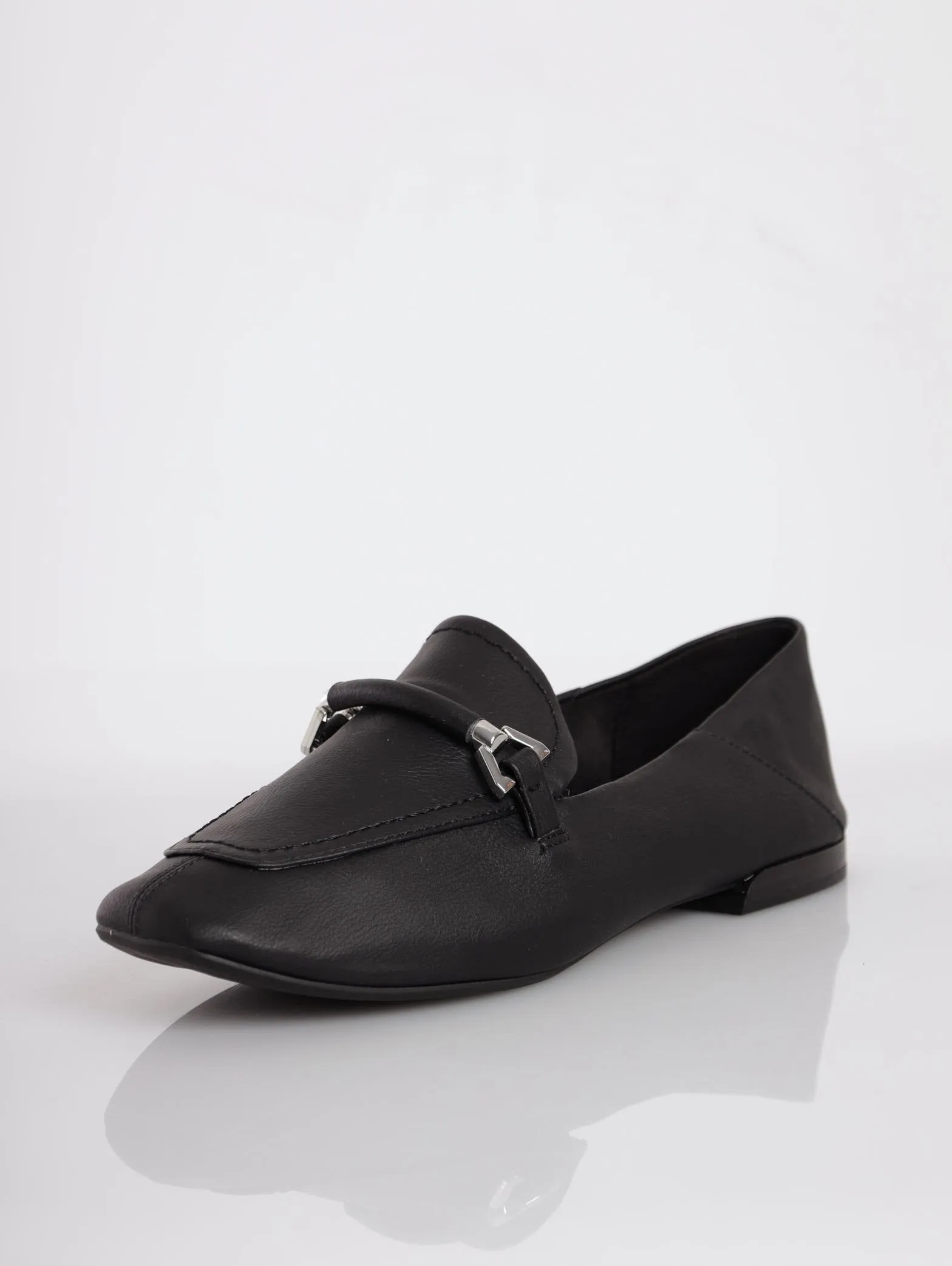 Ladies Hadleyy Buckle Detail Loafer - Black