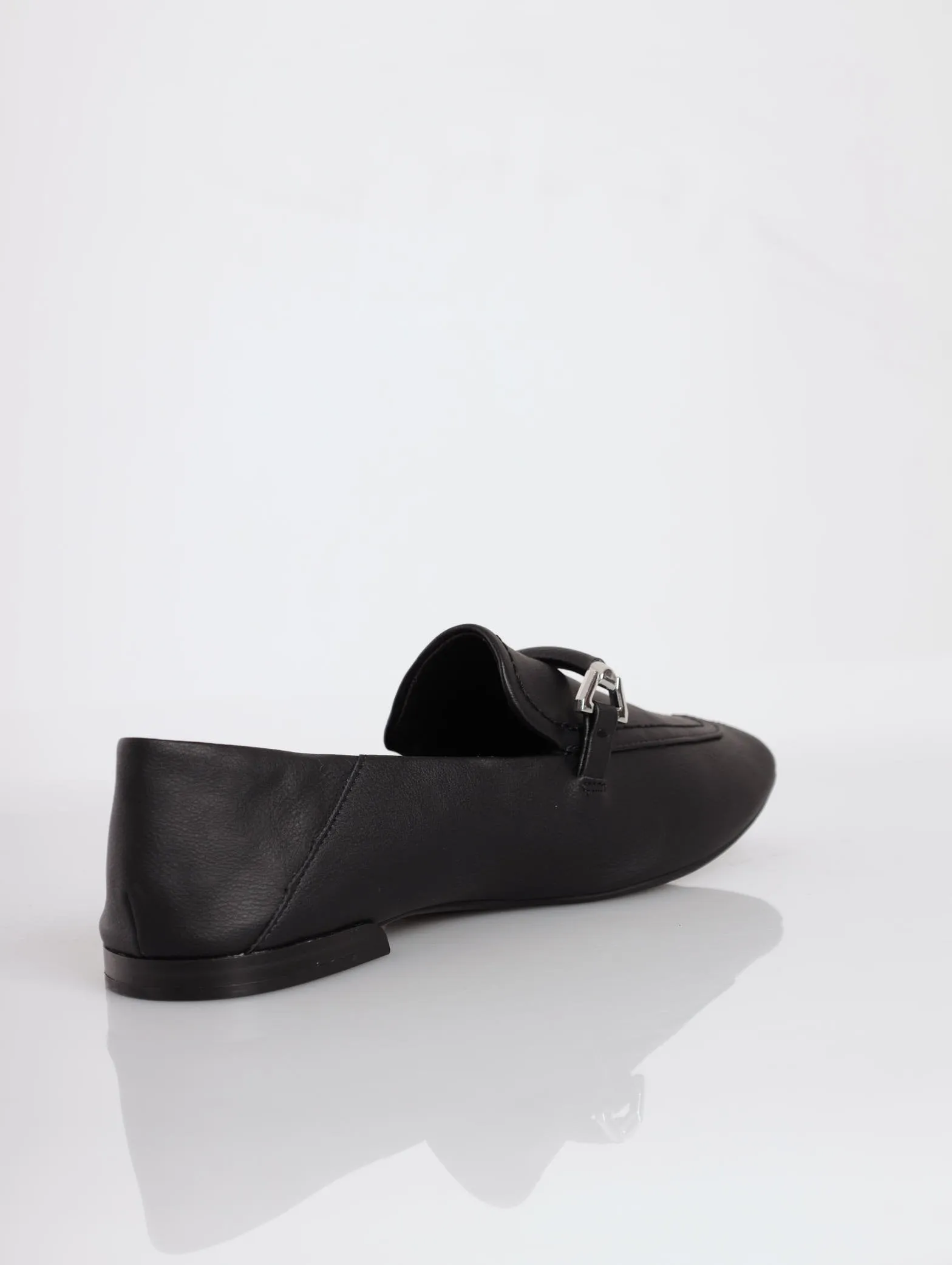Ladies Hadleyy Buckle Detail Loafer - Black