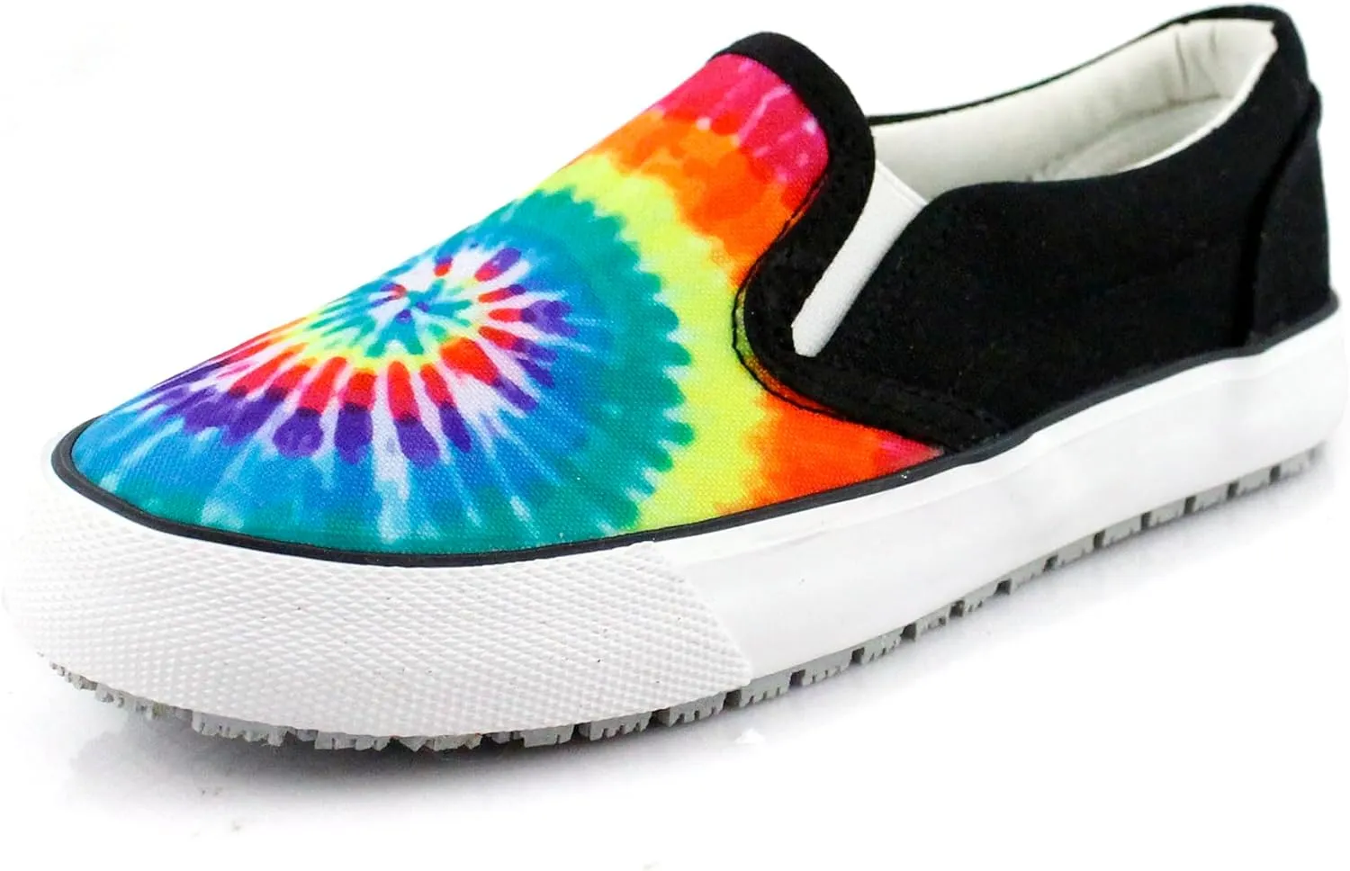 Laforst Womens Grand Prix Classic Slip-On Core Classics Canvas Low Top Fashion Sneaker Orange Tiedye
