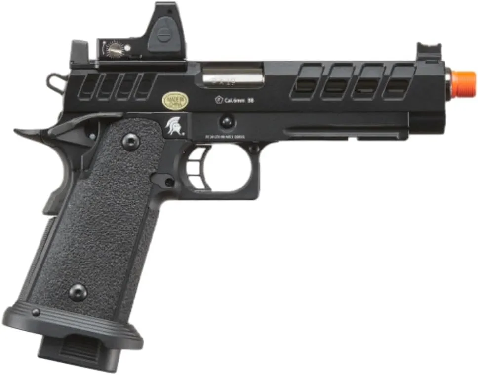 Lancer Tactical Heracles Hi-Capa Gas Blowback Airsoft Pistol with Reflex Red Dot