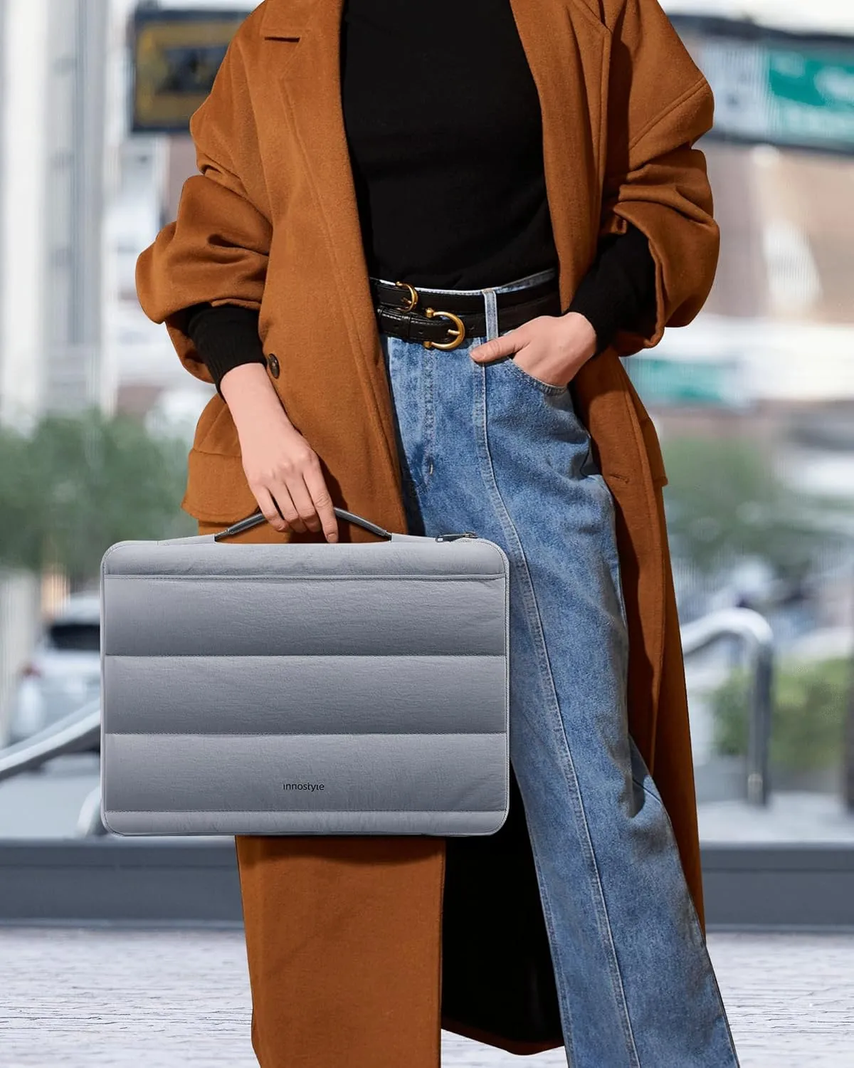 Laptop Carrying Case 14 Inch Compatible with MacBook, Dell, HP, Lenovo, ASUS, Laptop Bag with 2 Pockets & Handle, Lightweight & Water-Resistant, Gray