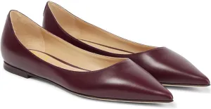 LEHOOR Women Comfortable Ballet Flats Shoes Pointed Closed Toe Slip On Suede Flats Pointy Toe Flat Heel Dress Shoes Spring Comfort Velvet Loafer Flats Casual Club Driver Dress Flats Classic 4-11 M US