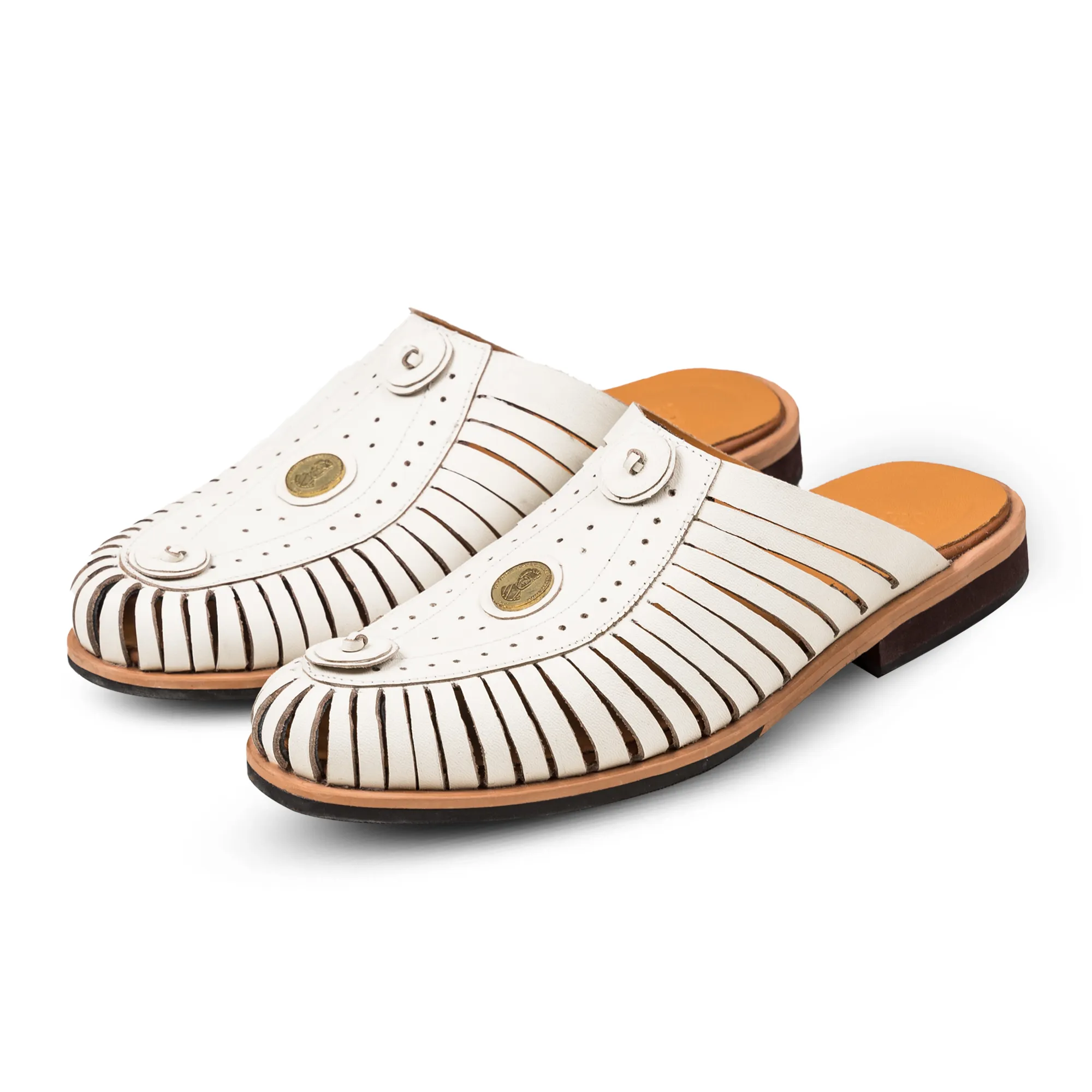 Leon Mules Broken White