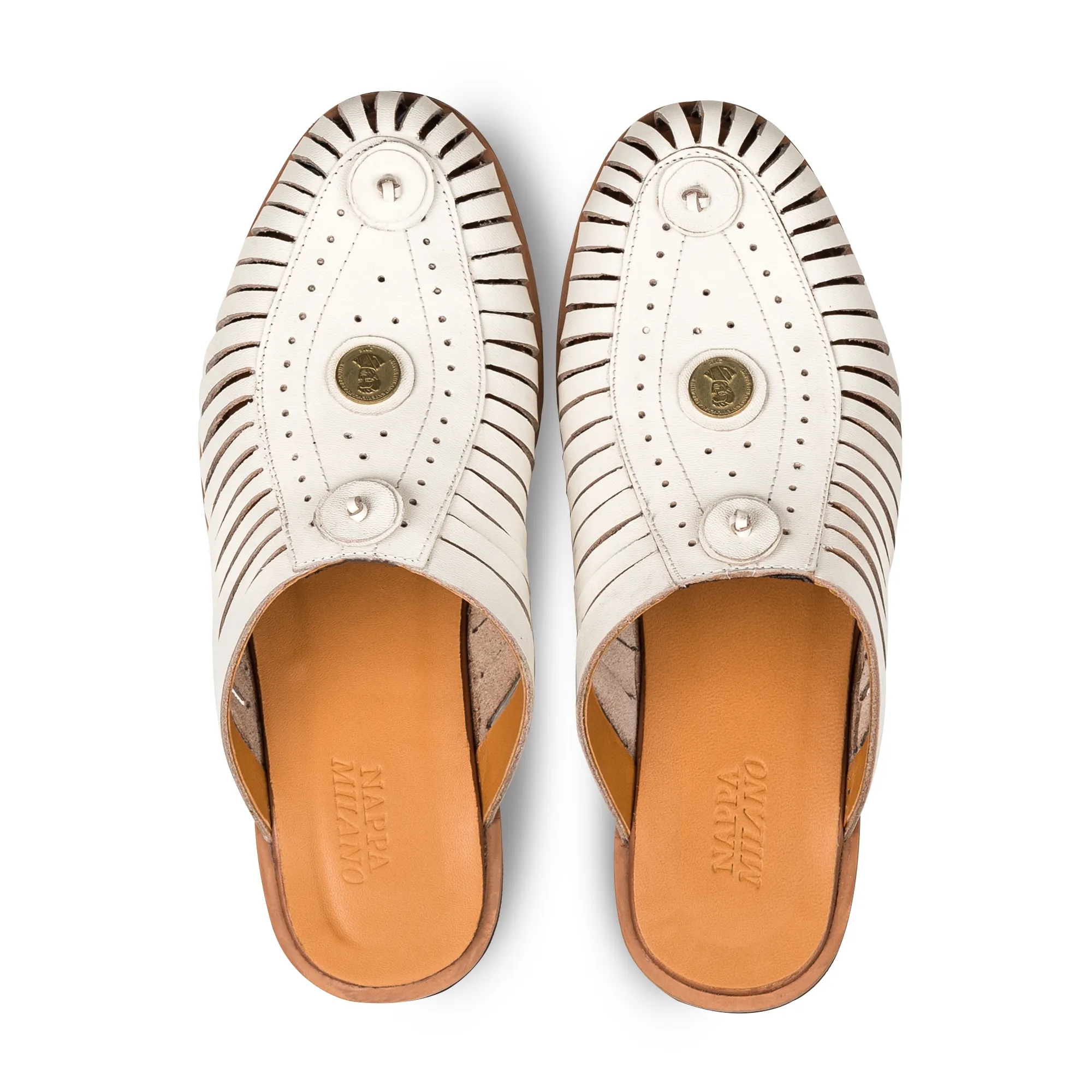 Leon Mules Broken White