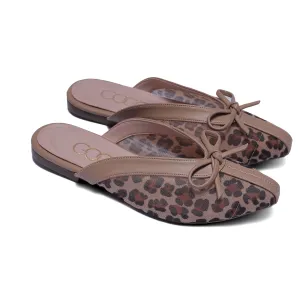 Leopard Print Women's Mule Slippers - Comfortable Fashion Shoes