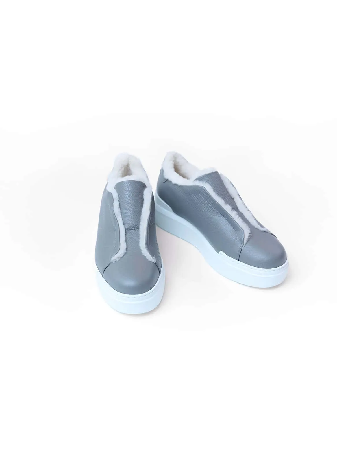 Lexi Slip-In Lambskin Grey