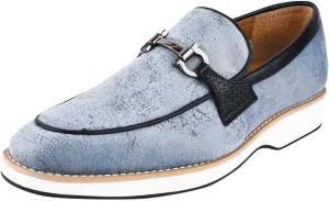 LIBERTYZENO Mens Canvas Textile & Suede Leather Adults Noble Penny Loafers Slip On Prom & Wedding Party Shoes for Prom Graduation