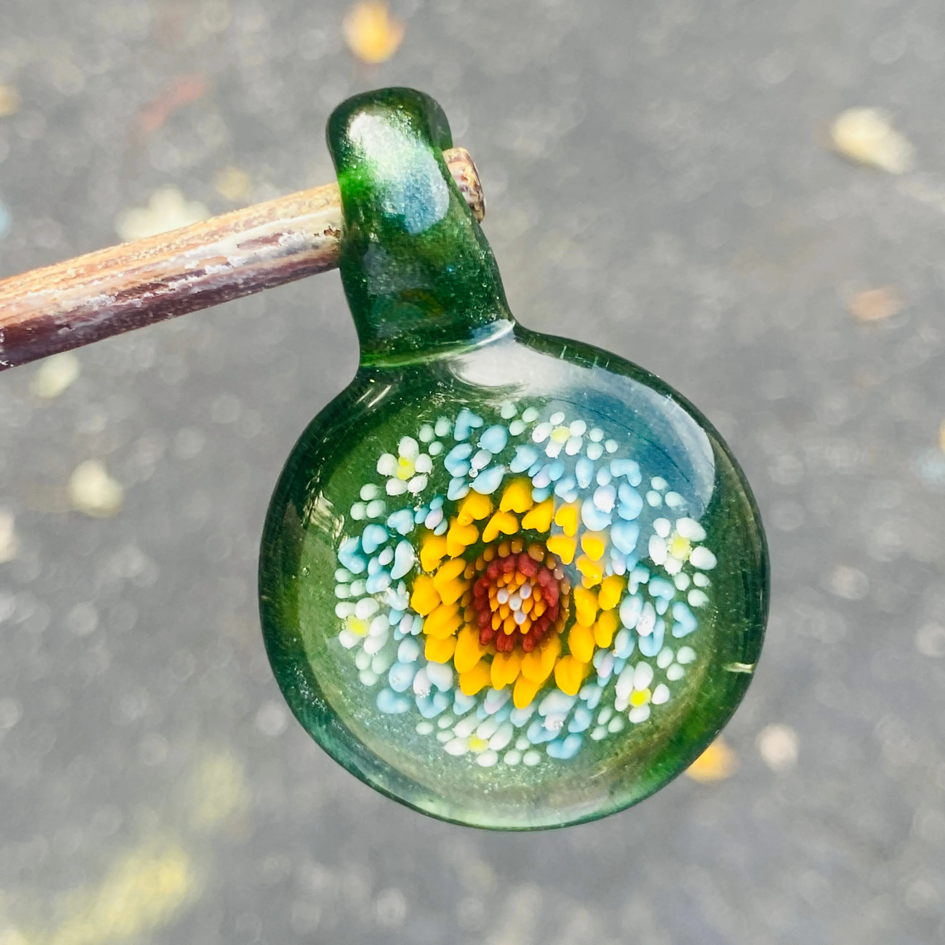 Livin_Glass - Flower Implosion Pendant