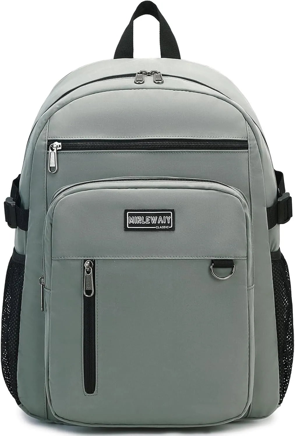 Lohol Lightweight Backpack for Teen Girls Boys, Durable Bookbag with 7 Pockets for School Travel (Green)