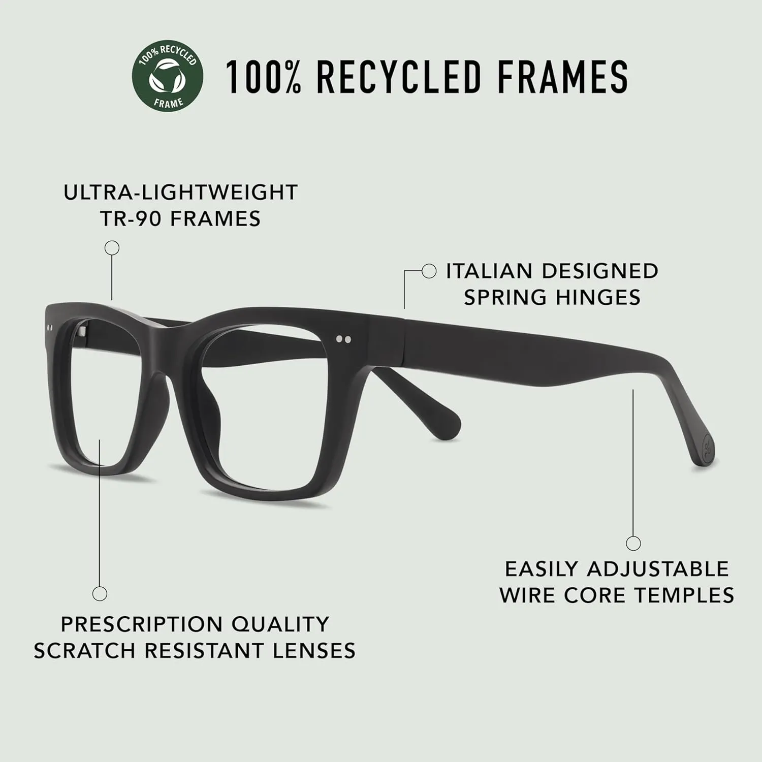 LOOK OPTIC Cosmo Reader-Lightweight Full Magnification Reading Glasses with Scratch-Resistant Anti-Reflective Lenses
