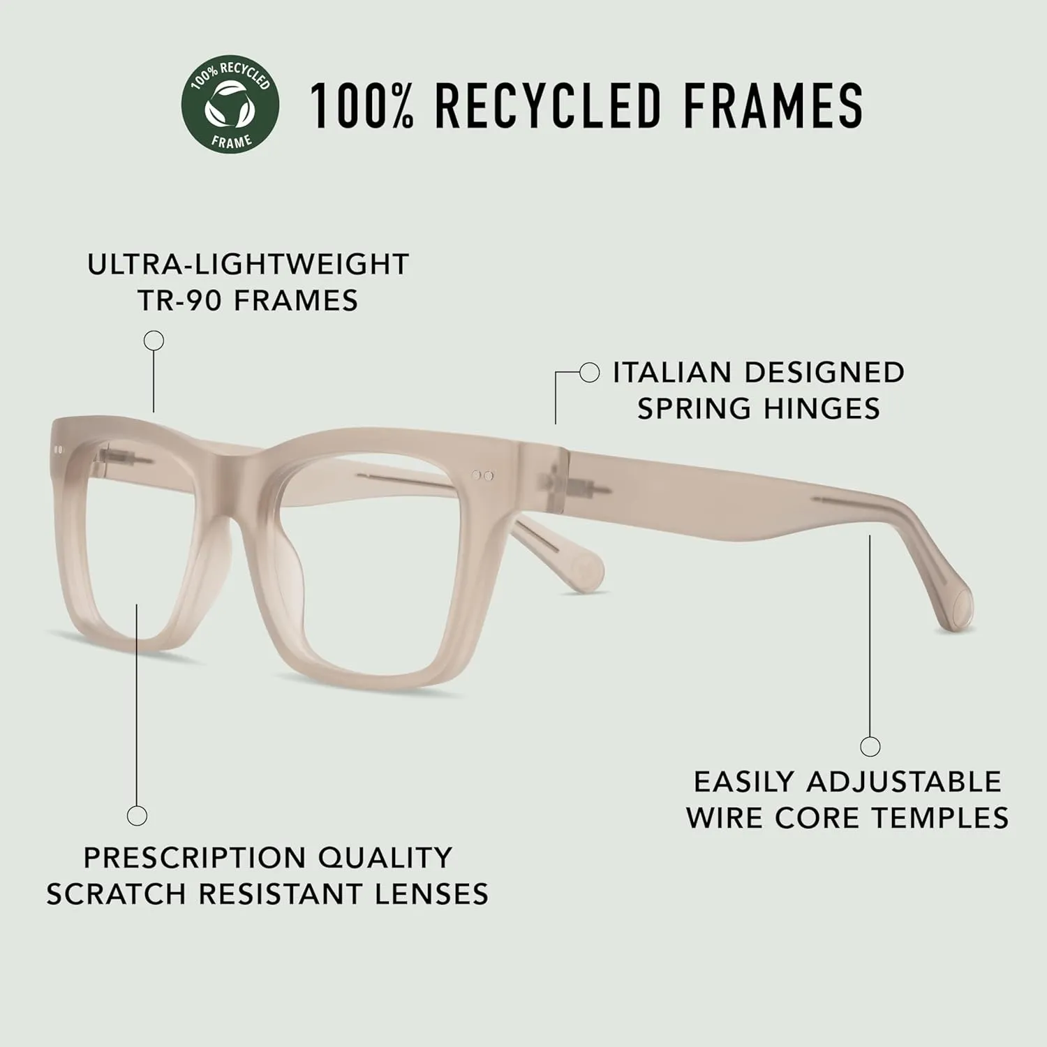 LOOK OPTIC Cosmo Reader-Lightweight Full Magnification Reading Glasses with Scratch-Resistant Anti-Reflective Lenses