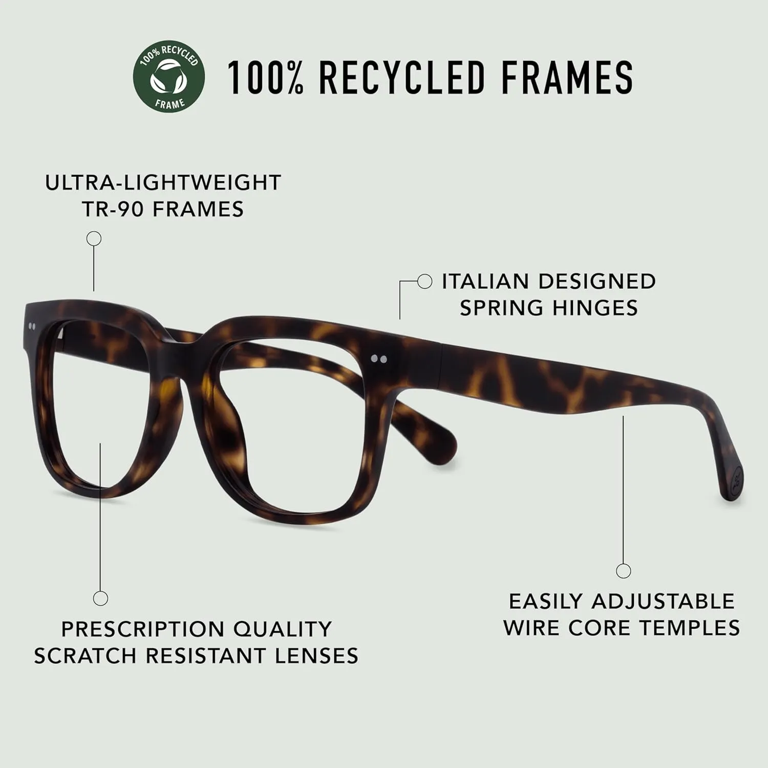 LOOK OPTIC Laurel Reader-Lightweight Full Magnification Reading Glasses with Scratch-Resistant Anti-Reflective Lenses