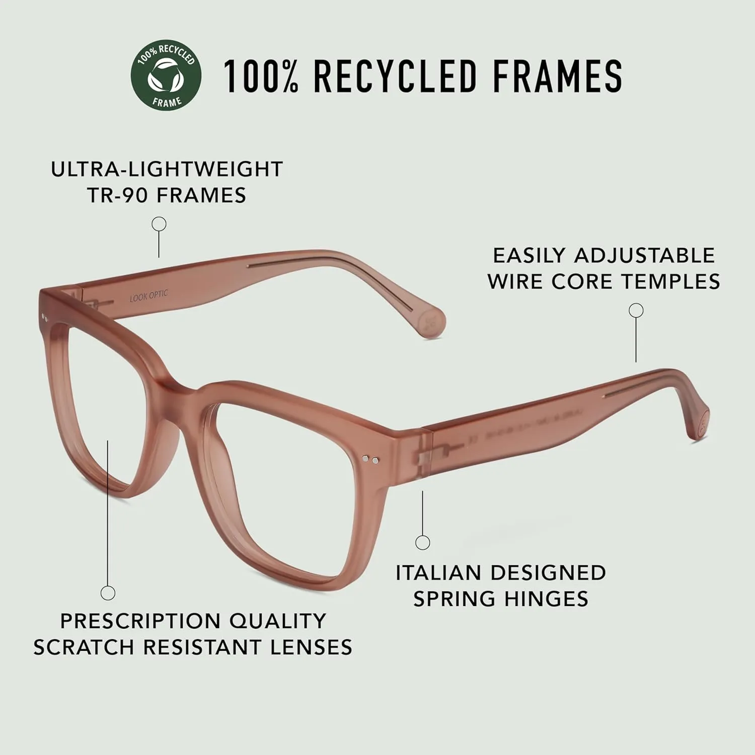 LOOK OPTIC Laurel Reader-Lightweight Full Magnification Reading Glasses with Scratch-Resistant Anti-Reflective Lenses