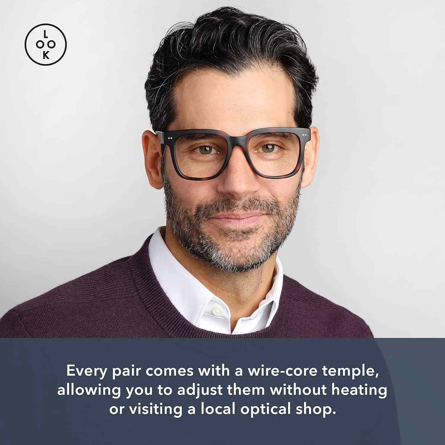 LOOK OPTIC Laurel Reader-Lightweight Full Magnification Reading Glasses with Scratch-Resistant Anti-Reflective Lenses