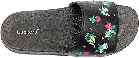 Luckers Women Tropical EVA Floral Slide Sandals