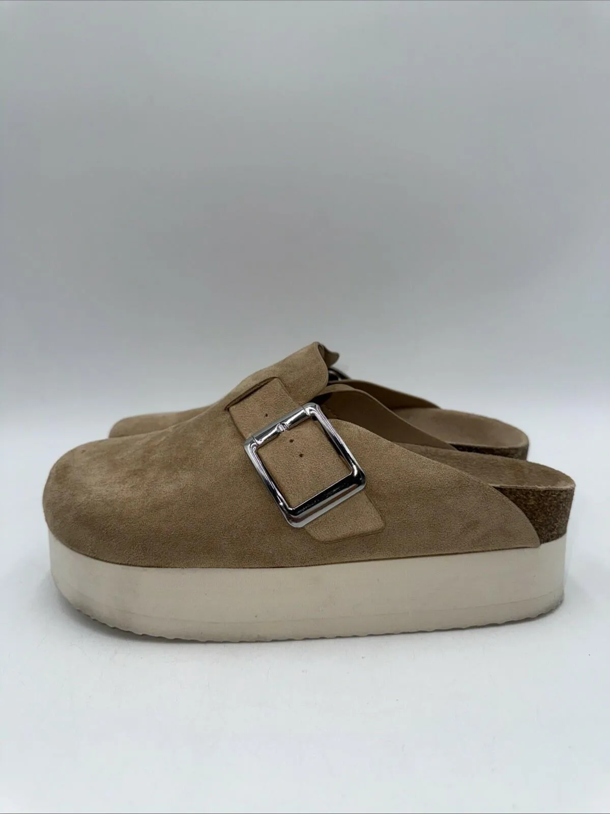 Madden Girl  Women’s Cutie Pie Tan Platform Clog Size 8 - Very Good