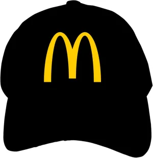 Mcd*on%alds Unisex Kids Boys Girls Plain Funny Baseball Cap Adjustable Classic Outdoor Sun Trucker Hat for Toddler Sports Headwear Black