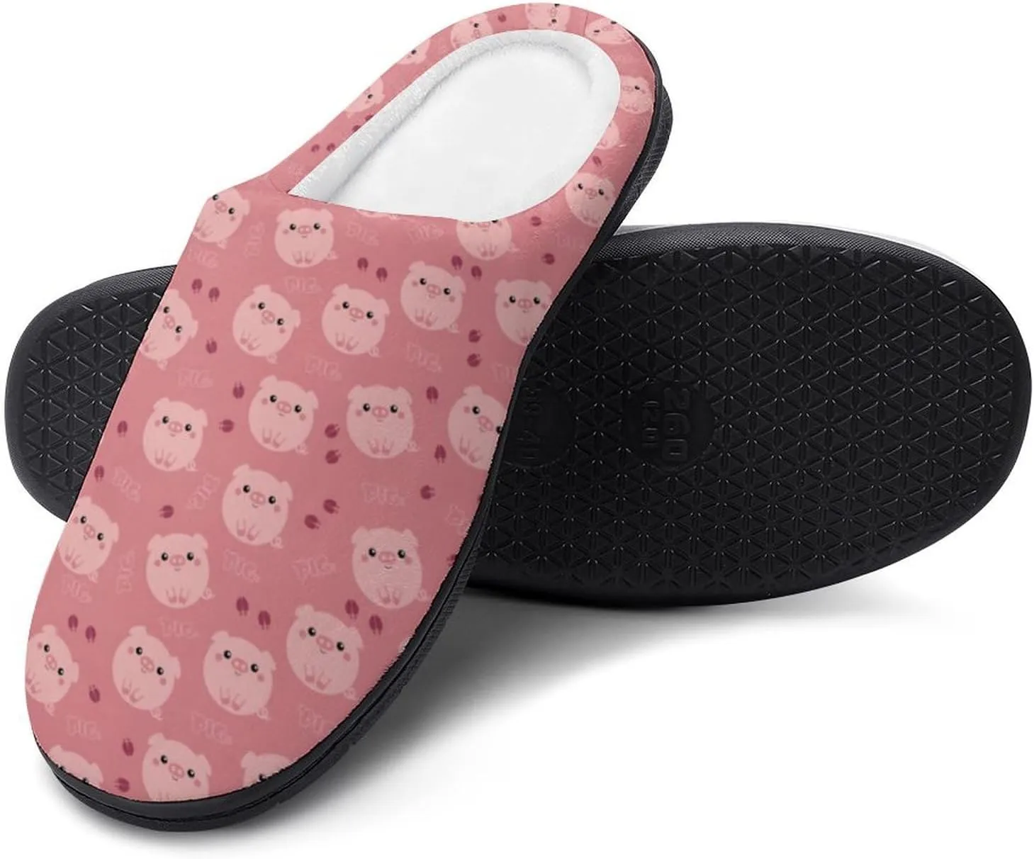 Mens House Slippers Women's Christmas Cotton Slippers Memory Foam Clog Slippers Non-Slip Warm Indoor Outdoor Shoes