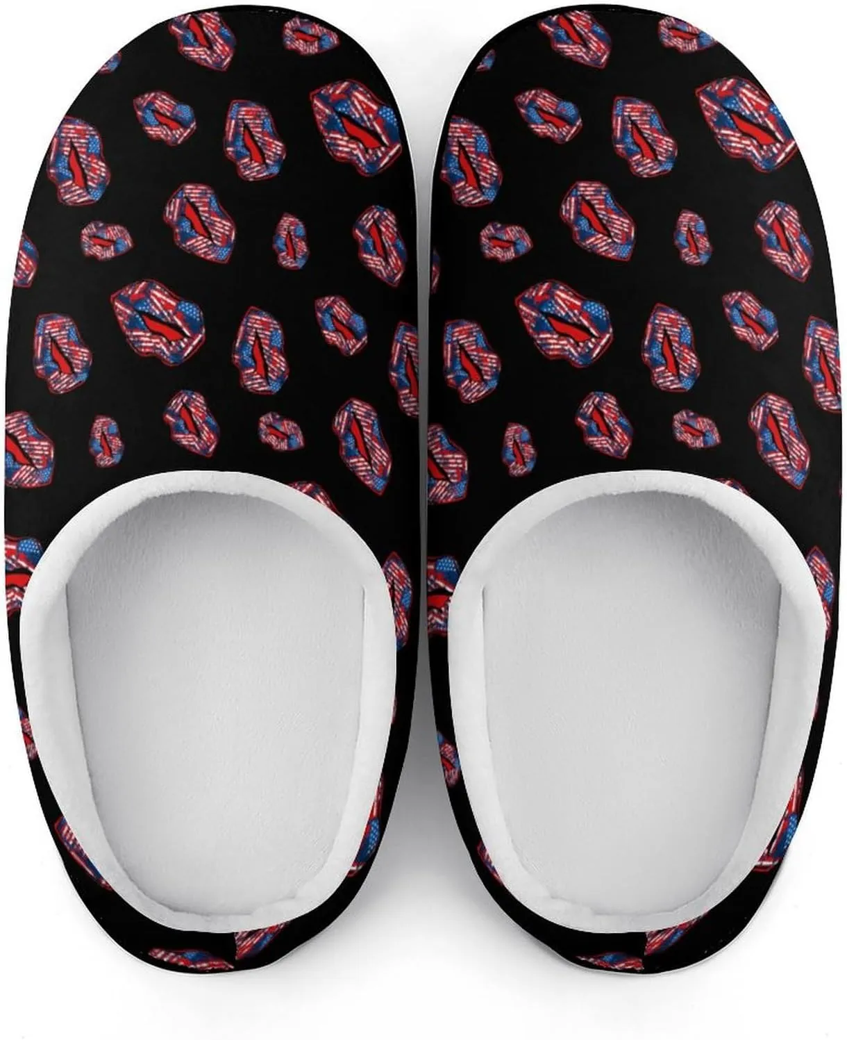 Mens House Slippers Women's Christmas Cotton Slippers Memory Foam Clog Slippers Non-Slip Warm Indoor Outdoor Shoes