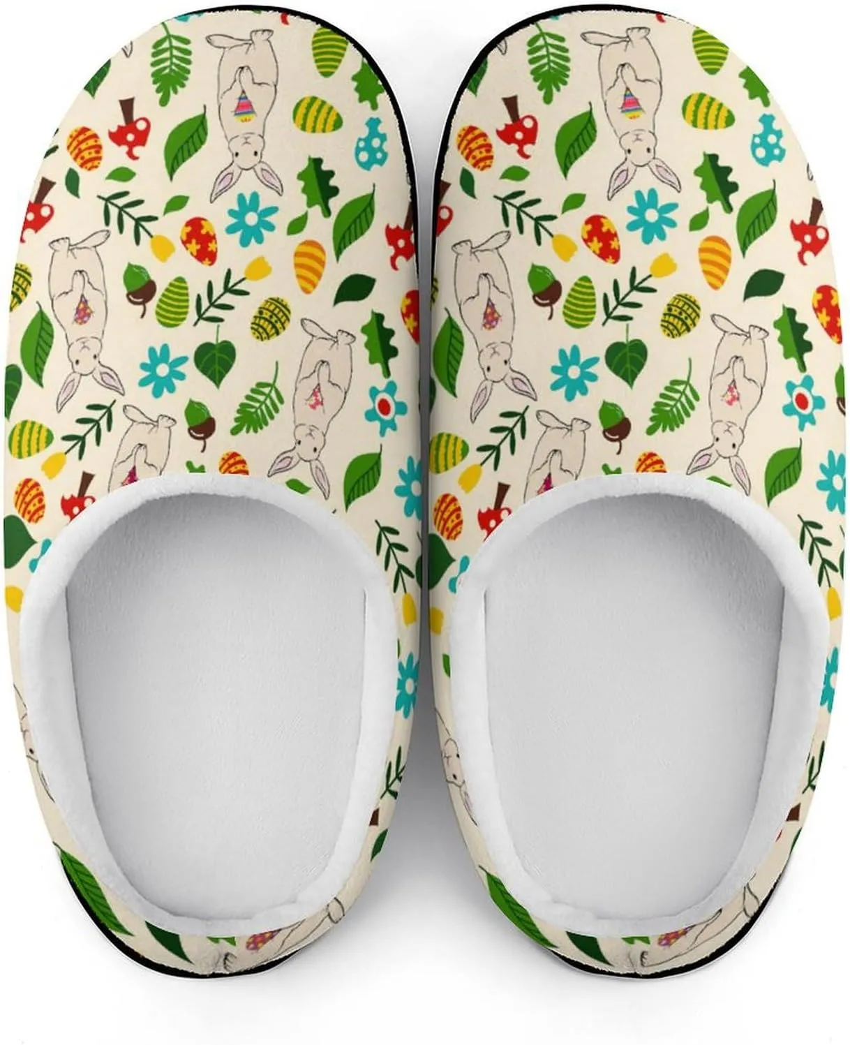 Mens House Slippers Womens Halloween Cotton Slippers Memory Foam Clog Slippers Non-Slip Sole Warm Indoor Outdoor Shoes