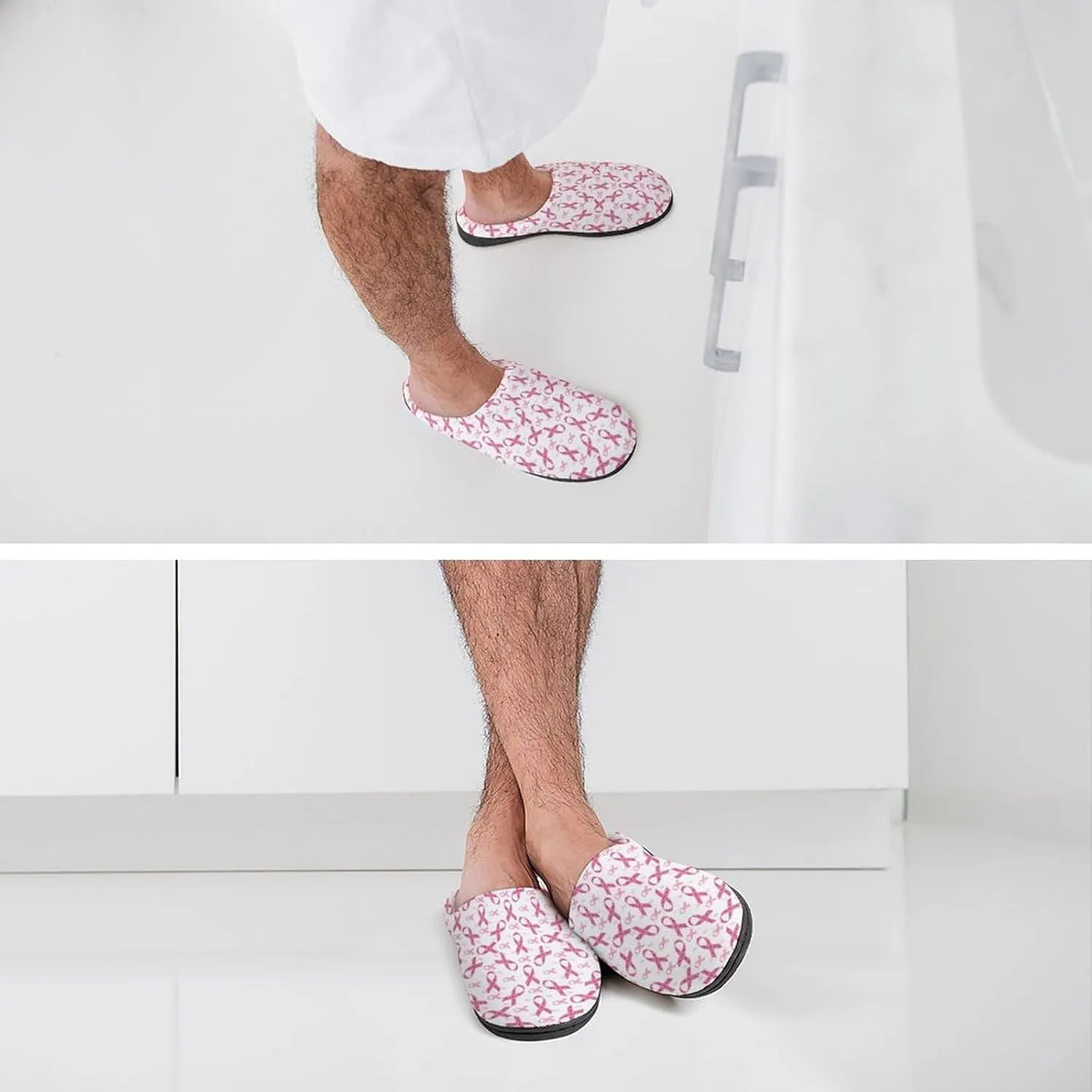 Mens House Slippers Womens Halloween Cotton Slippers Memory Foam Clog Slippers Non-Slip Sole Warm Indoor Outdoor Shoes