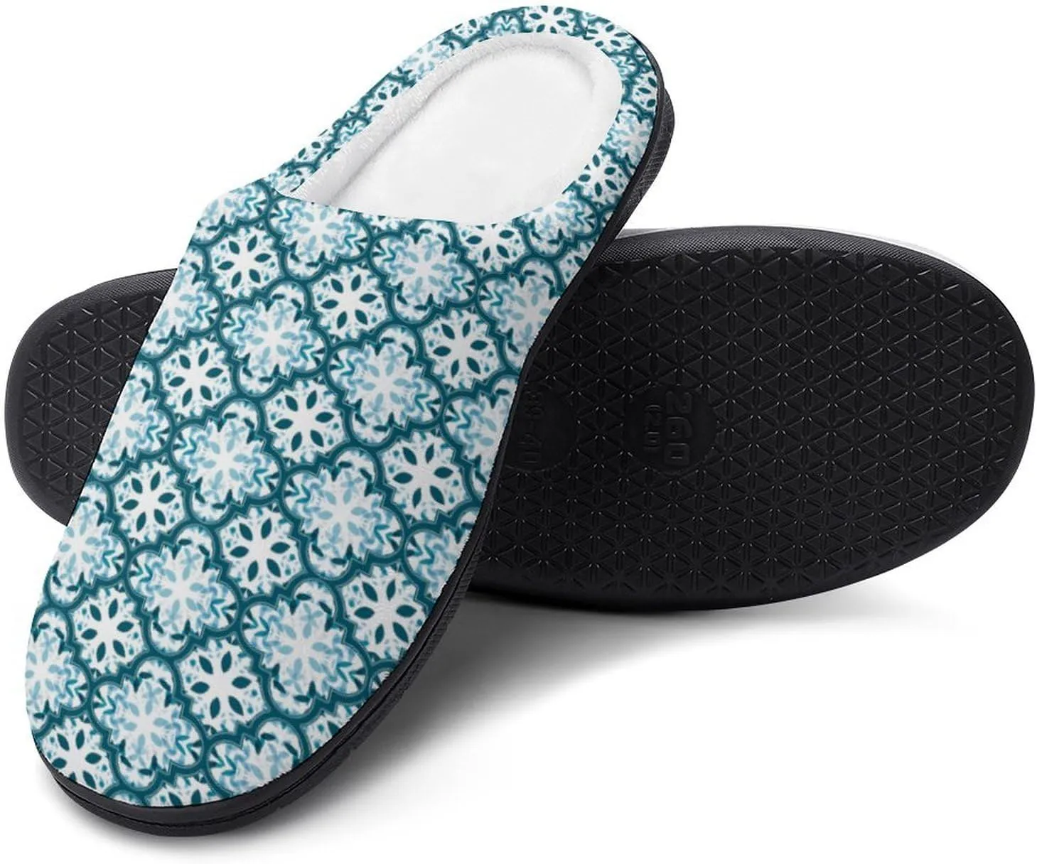 Mens House Slippers Womens Halloween Cotton Slippers Memory Foam Clog Slippers Non-Slip Sole Warm Indoor Outdoor Shoes