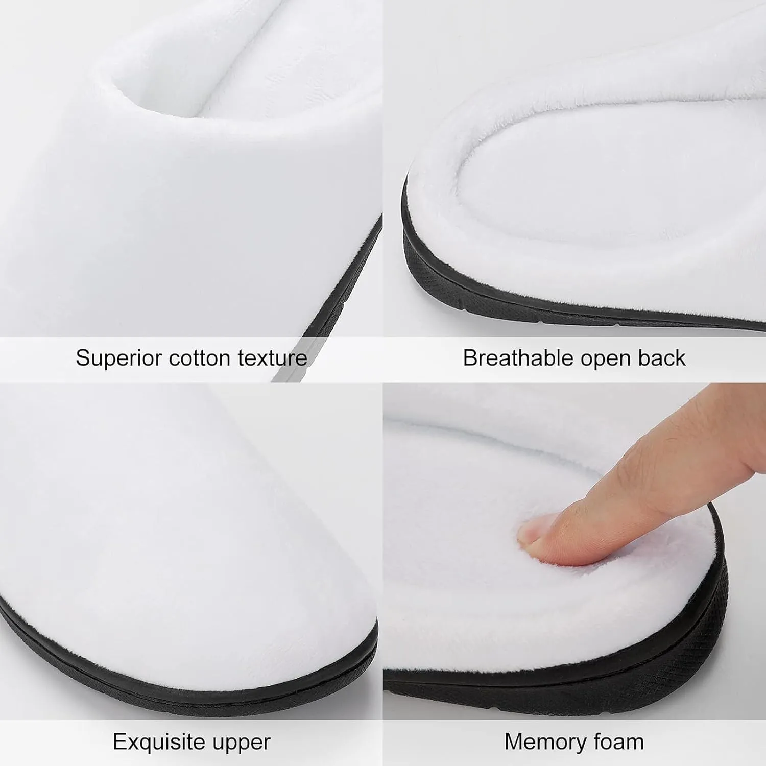 Mens House Slippers Womens Halloween Cotton Slippers Memory Foam Clog Slippers Non-Slip Sole Warm Indoor Outdoor Shoes