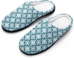 Mens House Slippers Womens Halloween Cotton Slippers Memory Foam Clog Slippers Non-Slip Sole Warm Indoor Outdoor Shoes