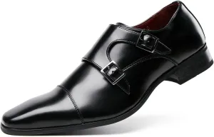 Men's Loafers & Slip-Ons Buckle Monk Strap Loafers Casual Fashion Formal Dress Leather Silp On Loafer Dress Shoes for Men