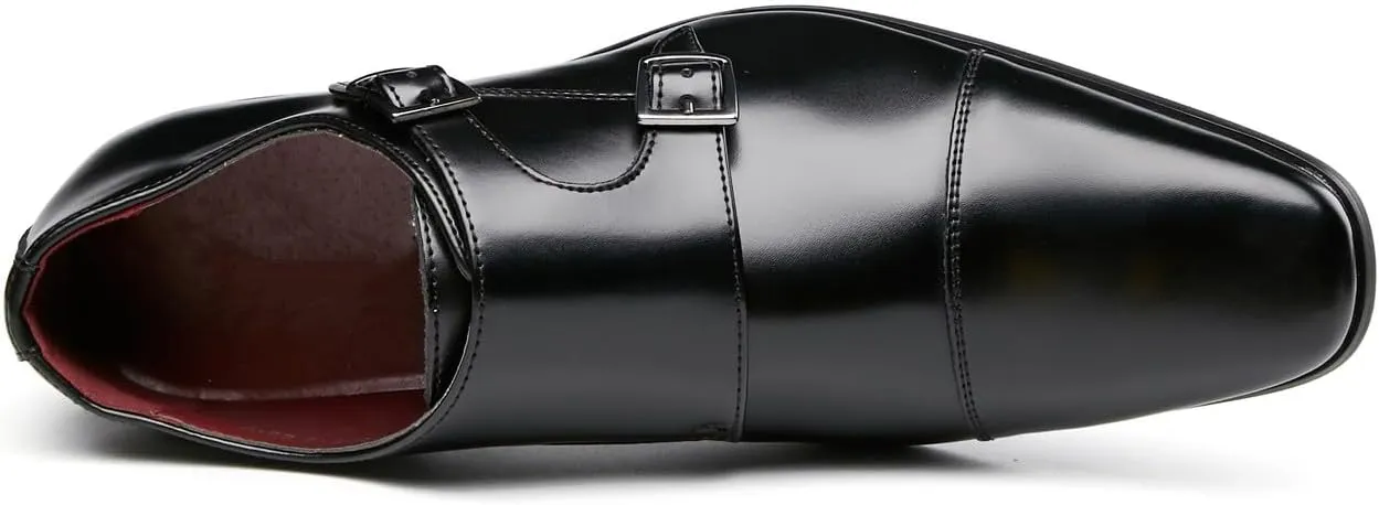 Men's Loafers & Slip-Ons Buckle Monk Strap Loafers Casual Fashion Formal Dress Leather Silp On Loafer Dress Shoes for Men