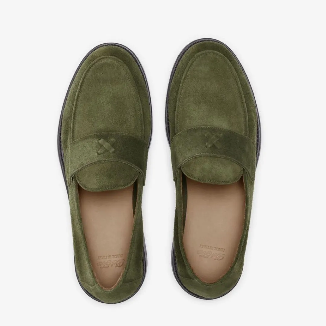Men's Olive Suede Lug Centesimo