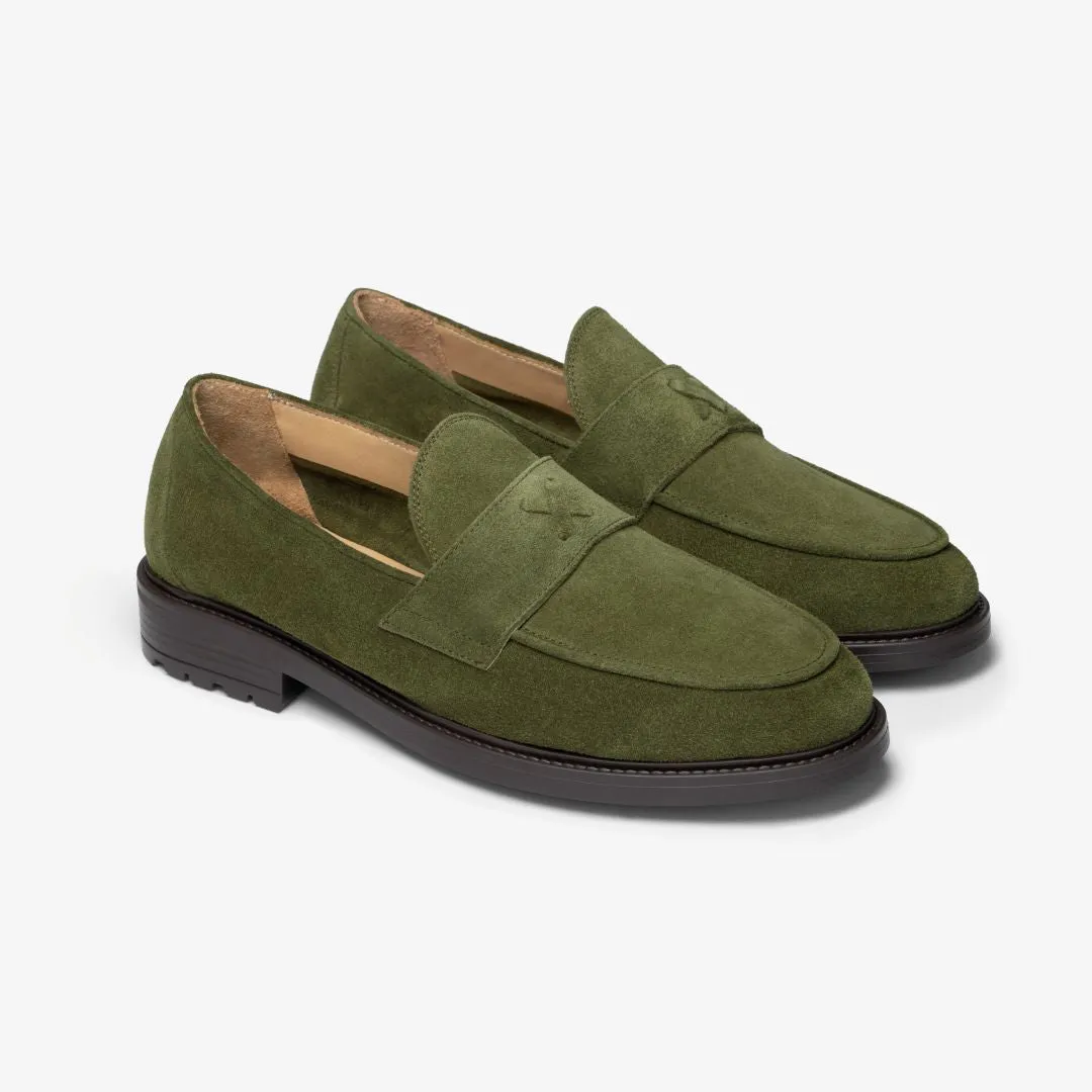 Men's Olive Suede Lug Centesimo