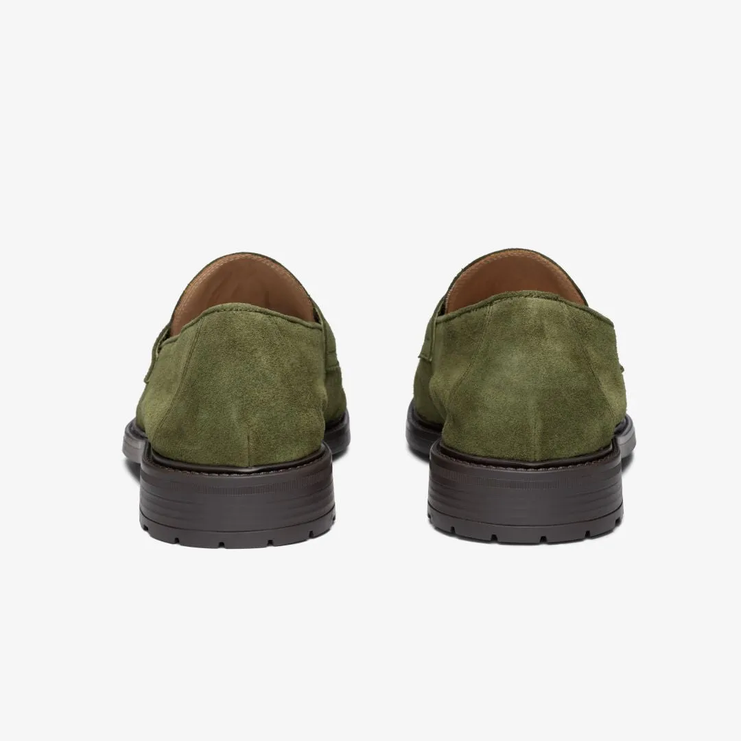 Men's Olive Suede Lug Centesimo