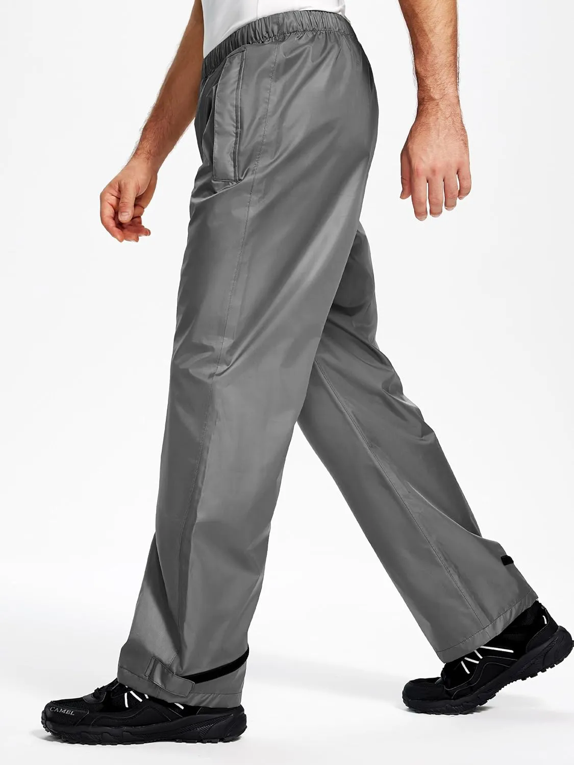 Men's Rain Pants, Waterproof Lightweight Outdoor Trousers for Hiking Fishing Windproof Rain Over Pants