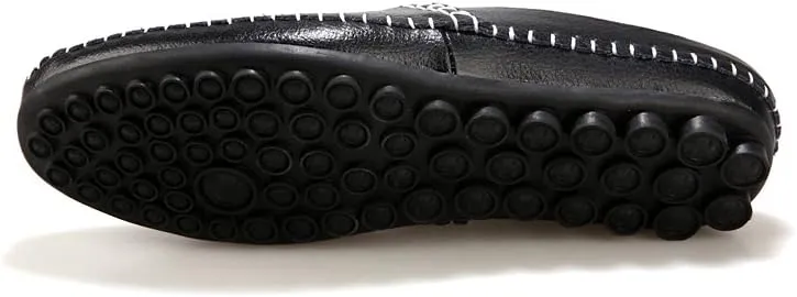 Men's Slip-On Mules, Half Shoes, Leather Slippers, Perforated Design, Summer Breathable