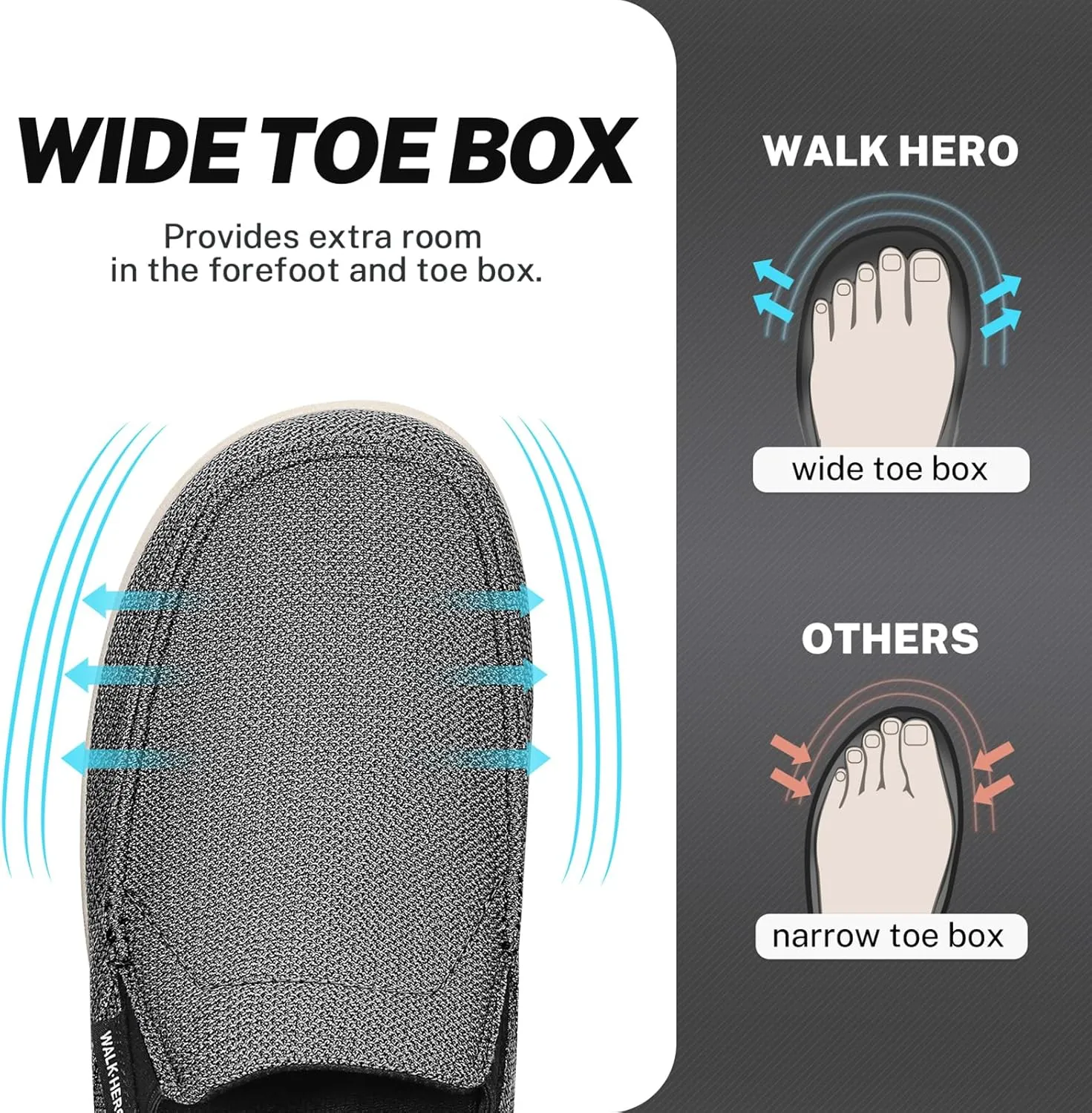 Mens Slippers with Arch Support, Breathable House Slippers for Men with Mesh Lining, Orthopedic Slip On Clog for Plantar Fasciitis, Indoor Outdoor House Shoes with Anti-Skid Rubber Sole